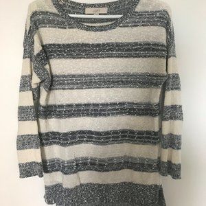 Black & White Striped Lightweight Knit Sweater